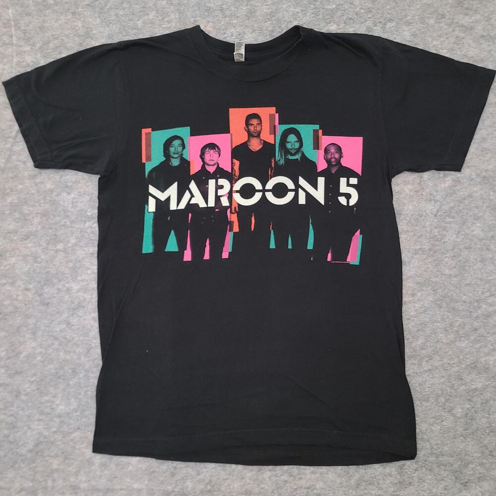Maroon 5 Band Shirt Mens Medium 2013 North America Tour Black Graphic USA Made